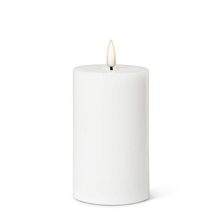 White Led Pillar Candle - 3x5"H