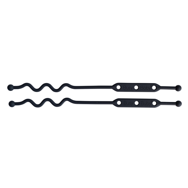 BLACK BUSY BABY EXTRA TETHERS - 2 PACK