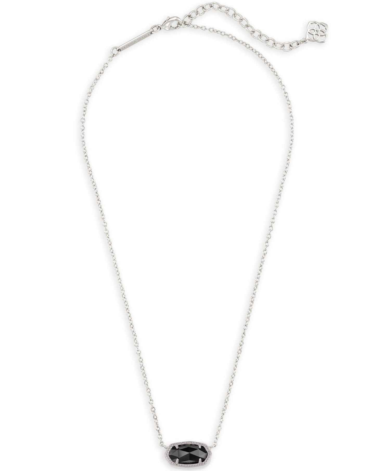 ELISA SHORT PENDANT NECKLACE RHODIUM BLACK