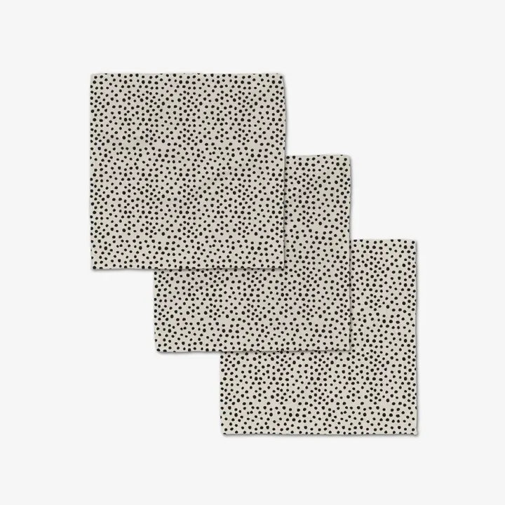 GEOMETRY DOTTY TAN LUX WASHCLOTH SET