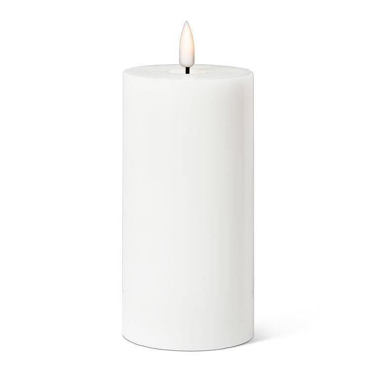 White Led Pillar Candle - 3x6"H