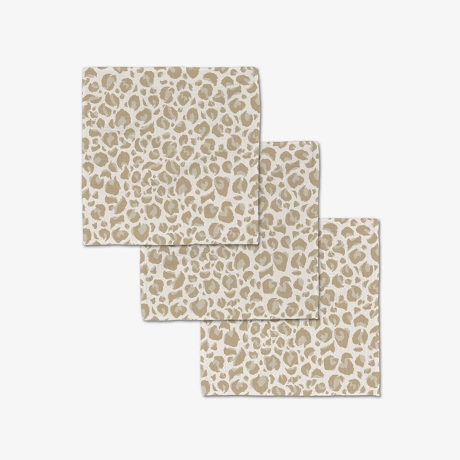 GEOMETRY LIGHT LEOPARD LUX WASHCLOTH SET