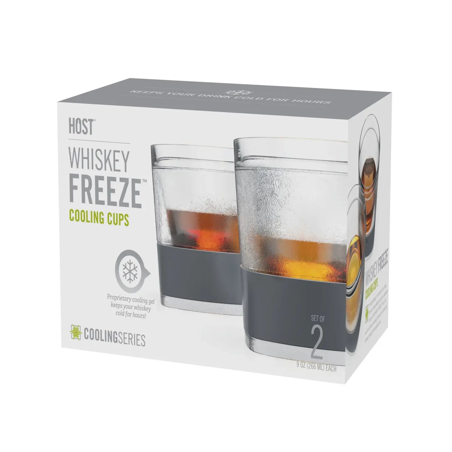 Whiskey Freeze™ Insulated Cooling Cups in Gray Set of 2