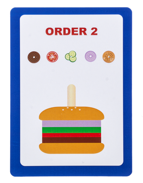 Wooden Burger Stacking Game
