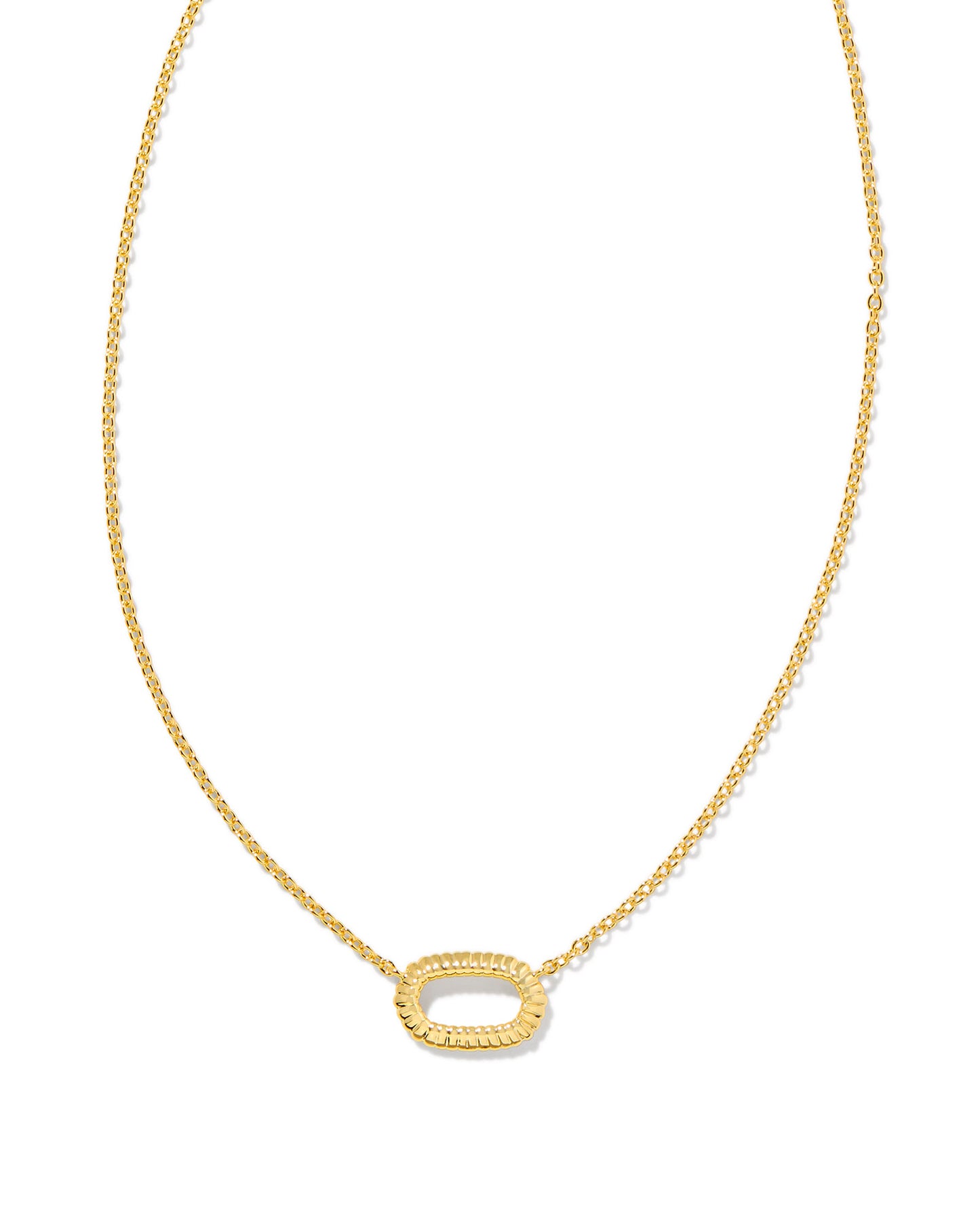 KENDRA SCOTT GOLD ELISA OPEN FRAME NECKLACE