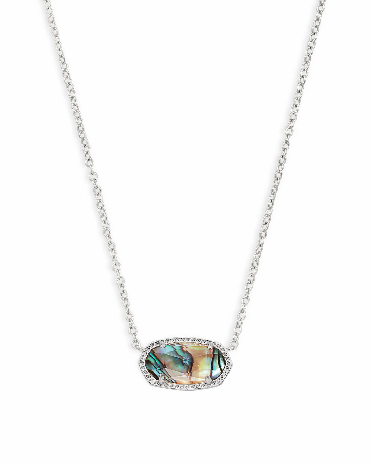 KENDRA SCOTT NECKLACE ELISA SILVER ABALONE SHELL