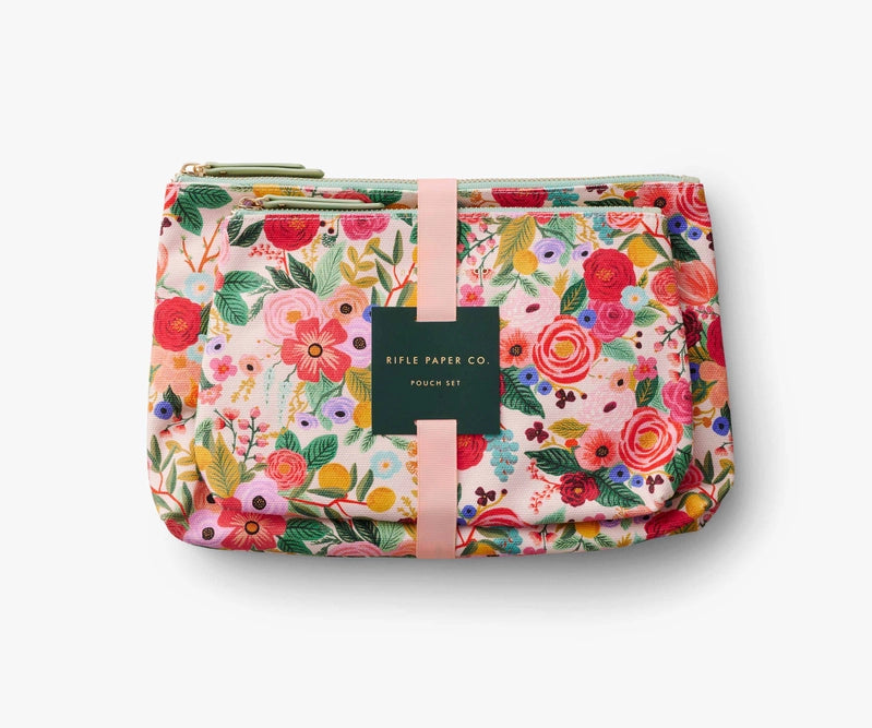 RIFLE PAPER CO. ZIPPERED POUCH SET