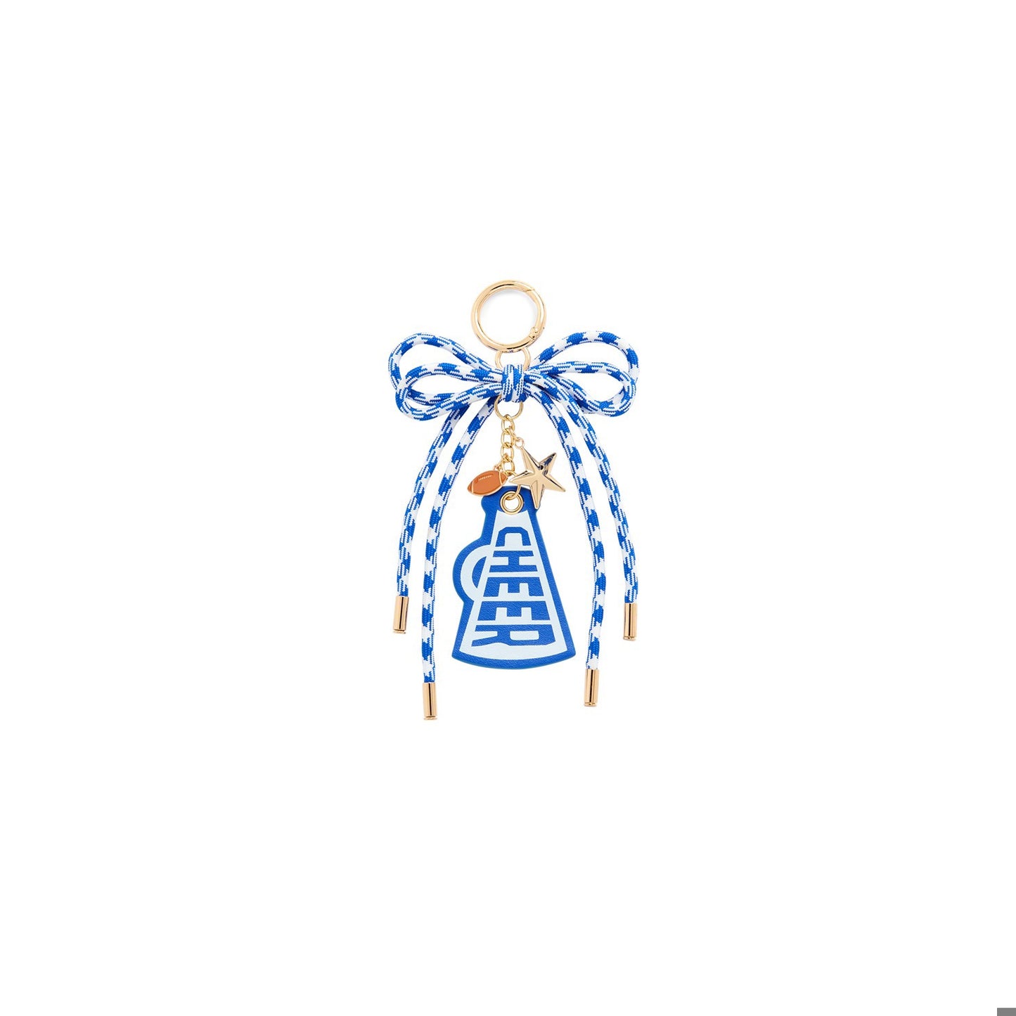 CHEER GAMEDAY BAG CHARM/KEY RING,BLUE