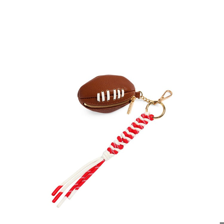 FOOTBALL BAG CHARM,RED