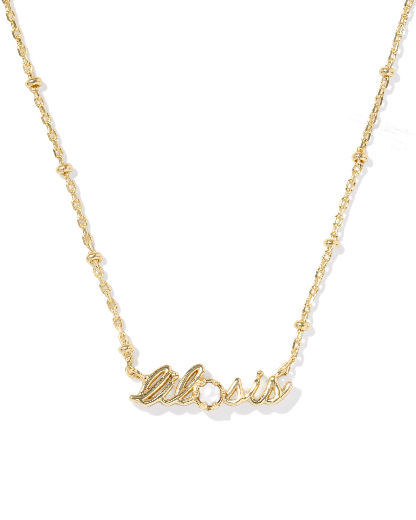 LIL SIS SHORT PENDANT NECKLACE GOLD FRESHWATER CULTURED PEARL