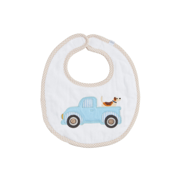 Mud Pie Truck Applique Terry Bib