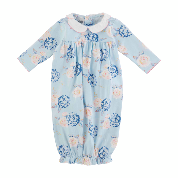 Mud Pie Rosette Hydrangea Sleeper Gown