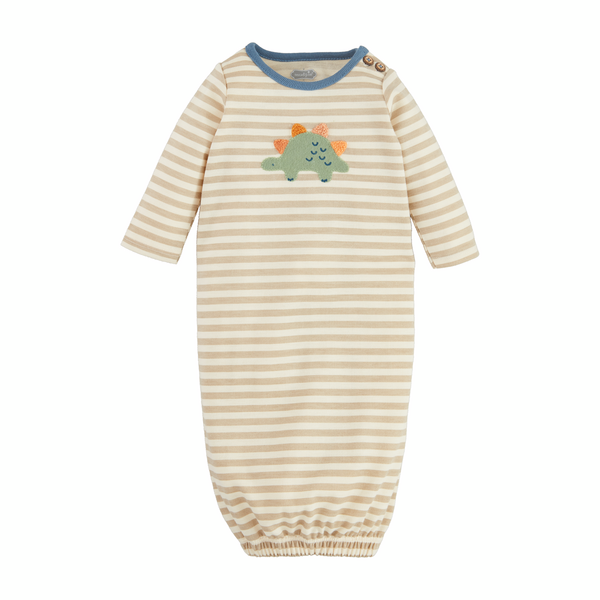 Mud Pie Dino Applique Sleeper Gown