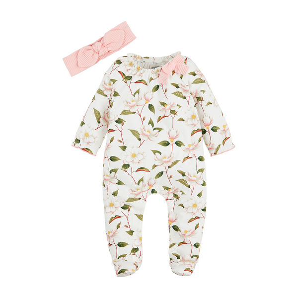 Mud Pie Magnolia Printed Baby Sleeper