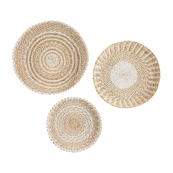 MUDPIE SMALL NEUTRAL WOOD BASKETS