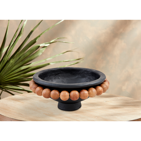 MUDPIE BLACK BEADED PAPER MACHE BOWLS