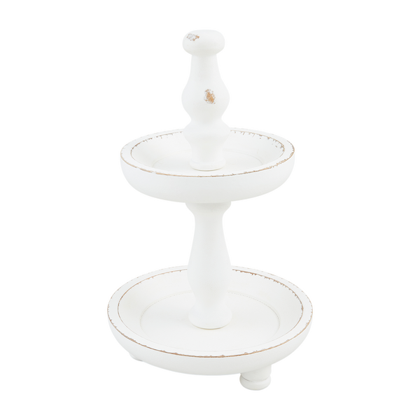 MUDPIE SMALL WHITE TIERED SERVER