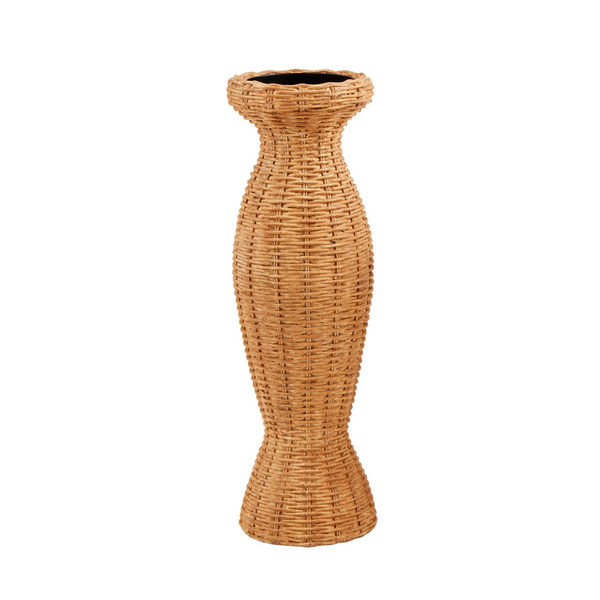 Mud Pie Large Resin Woven Candlestick