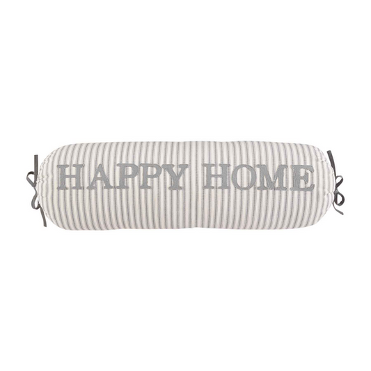 MUDPIE HAPPY HOME BOLSTER PILLOW