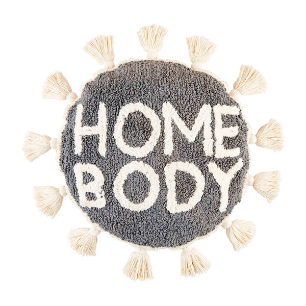 MUDPIE HOMEBODY TUFTED ROUND PILLOW