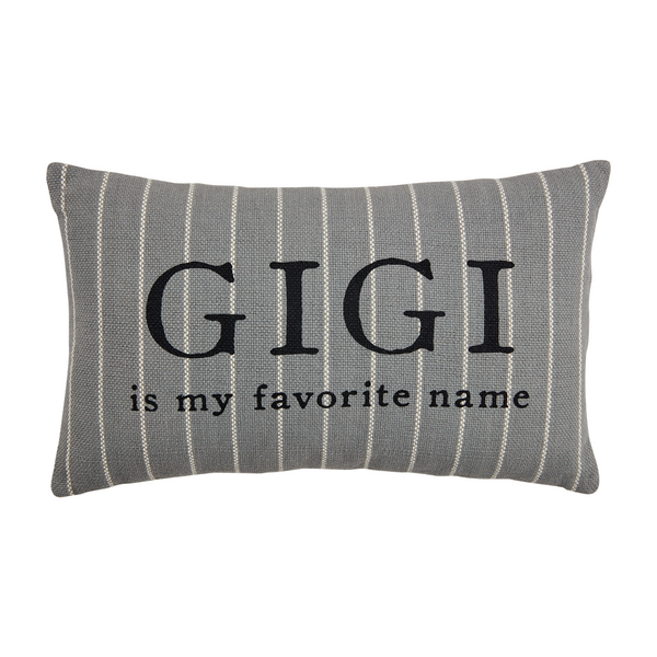 Mud Pie Gigi Striped Grandma Pillow