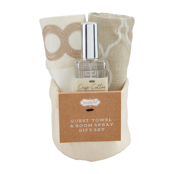 Mud Pie Classic Guest Towel & Room Spray Set