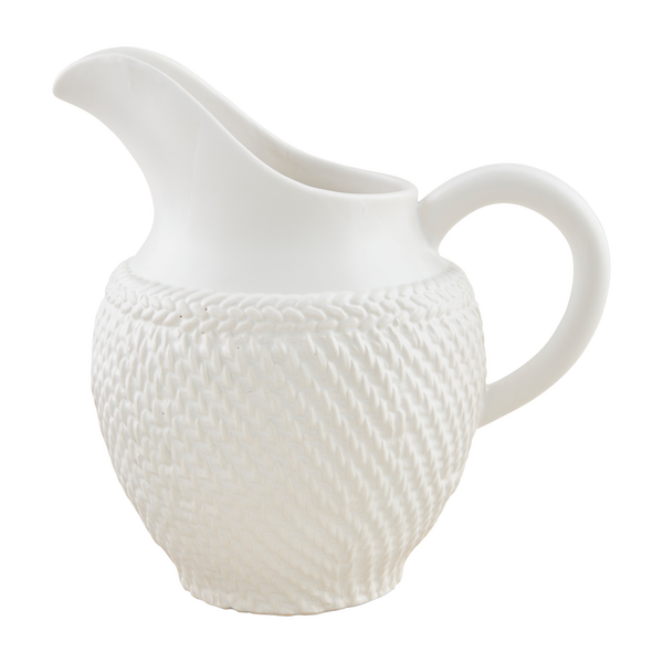 Mud Pie Woven Ceramic Pitcher