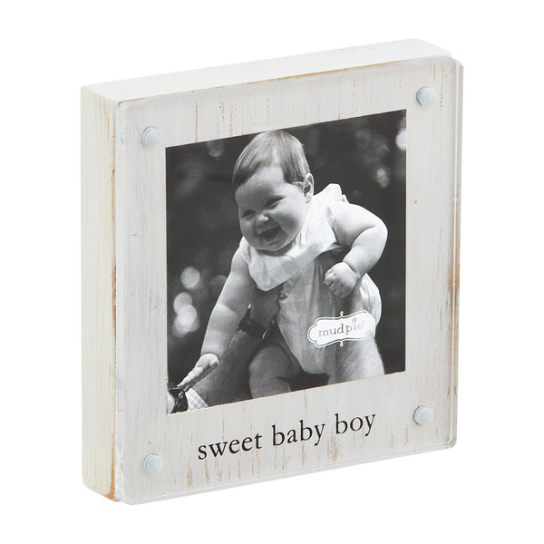 Mud Pie Small Boy Wood Acrylic Frame