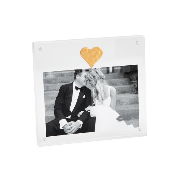 Mud Pie Acrylic Frame With Gold Heart