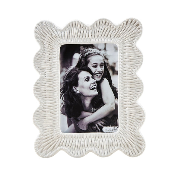 Mud Pie Small Woven Ceramic Frame