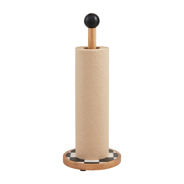 Mud Pie Check Marble Paper Towel Holder
