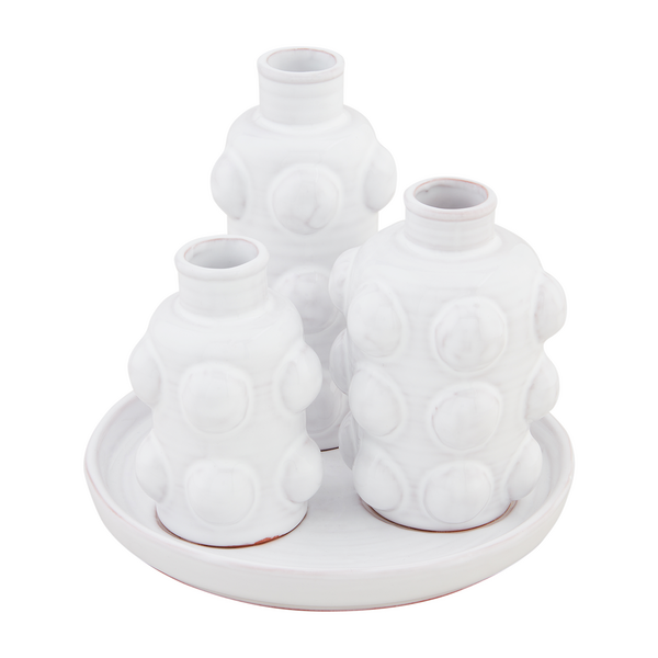 MUDPIE BEADED TRIPLE VASE