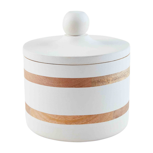 MUDPIE WOOD STRAPPING CANISTER