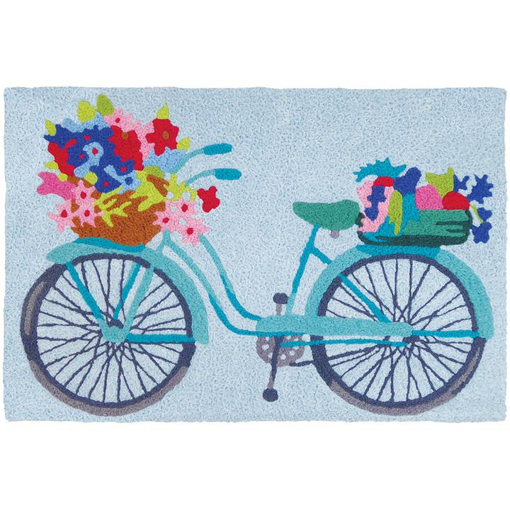 FLOWER BASKET BICYCLE JELLYBEAN RUG