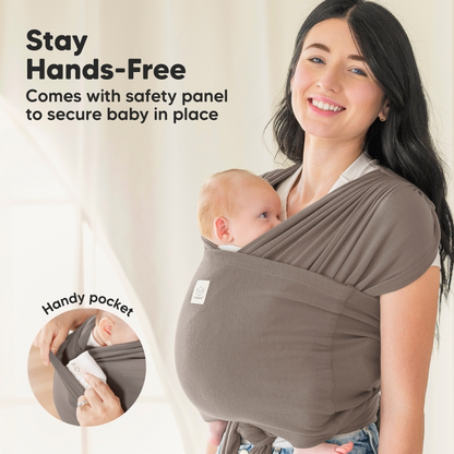 KEABABIES D-LITE WRAP CARRIER - COPPER GRAY