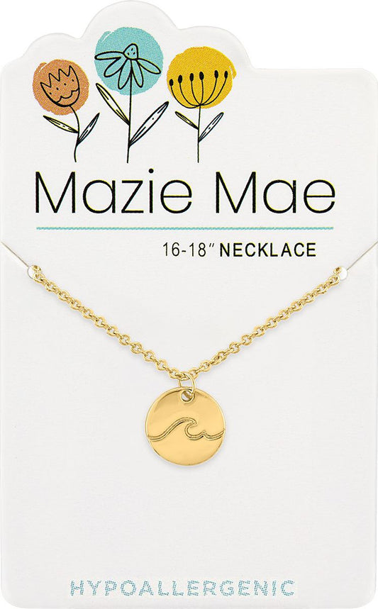 Mazie Mae Gold Wave Necklace