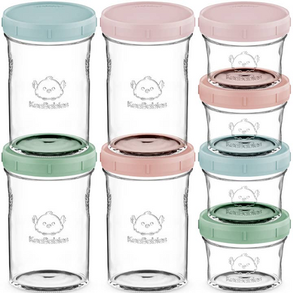 KEABABIES 8 PACK PREP BABY FOOD STORAGE CONTAINERS - MUSK DUSK