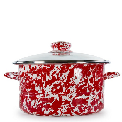 RED SWIRL STOCK POT