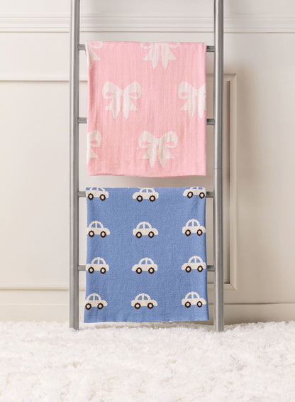 Mud Pie Bow Knit Blanket