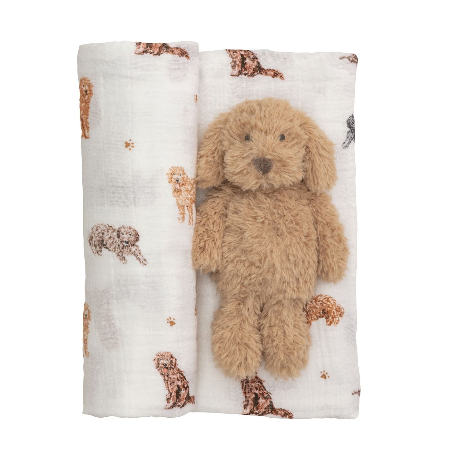 Mud Pie Doodle Swaddle & Rattle Set
