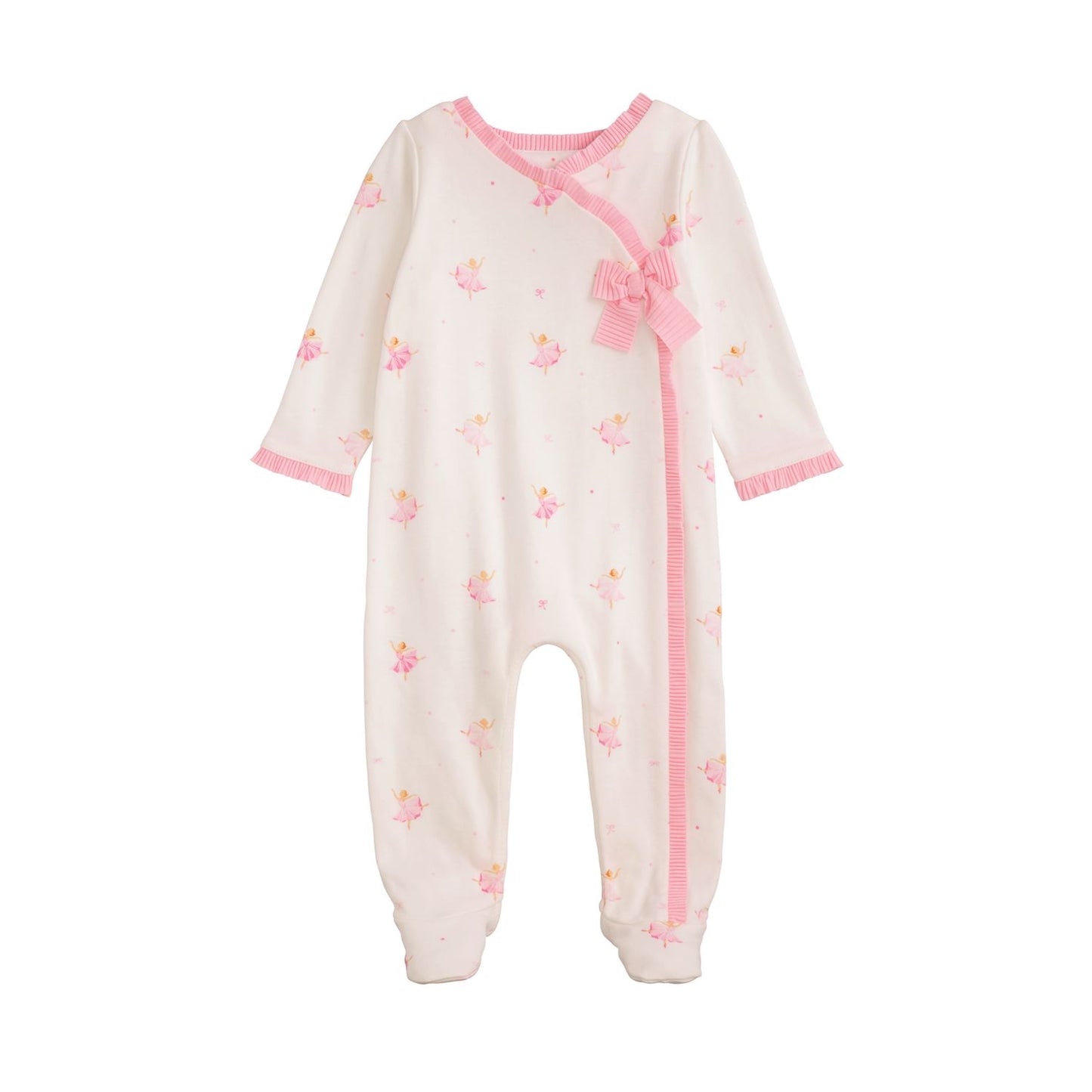 Mud Pie White Ballet Print Sleeper