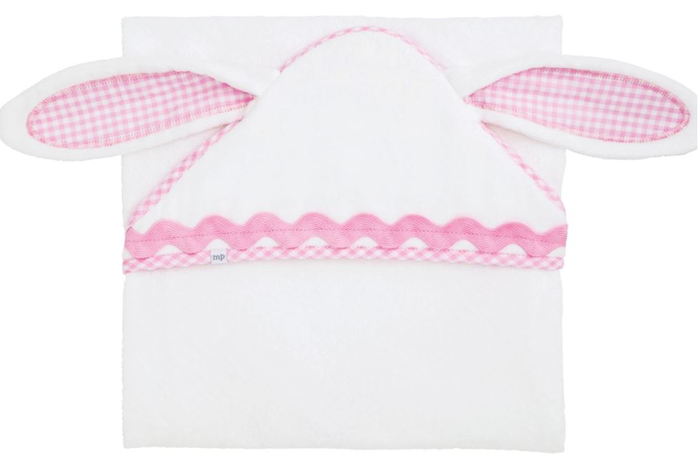 MUDPIE PINK BUNNY HOODED TOWEL