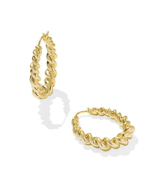 KENDRA SCOTT HAISLEY HOOP EARRINGS GOLD