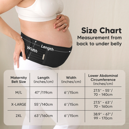 KEABABIES MATERNITY SUPPORT BELT - BLACK M/L