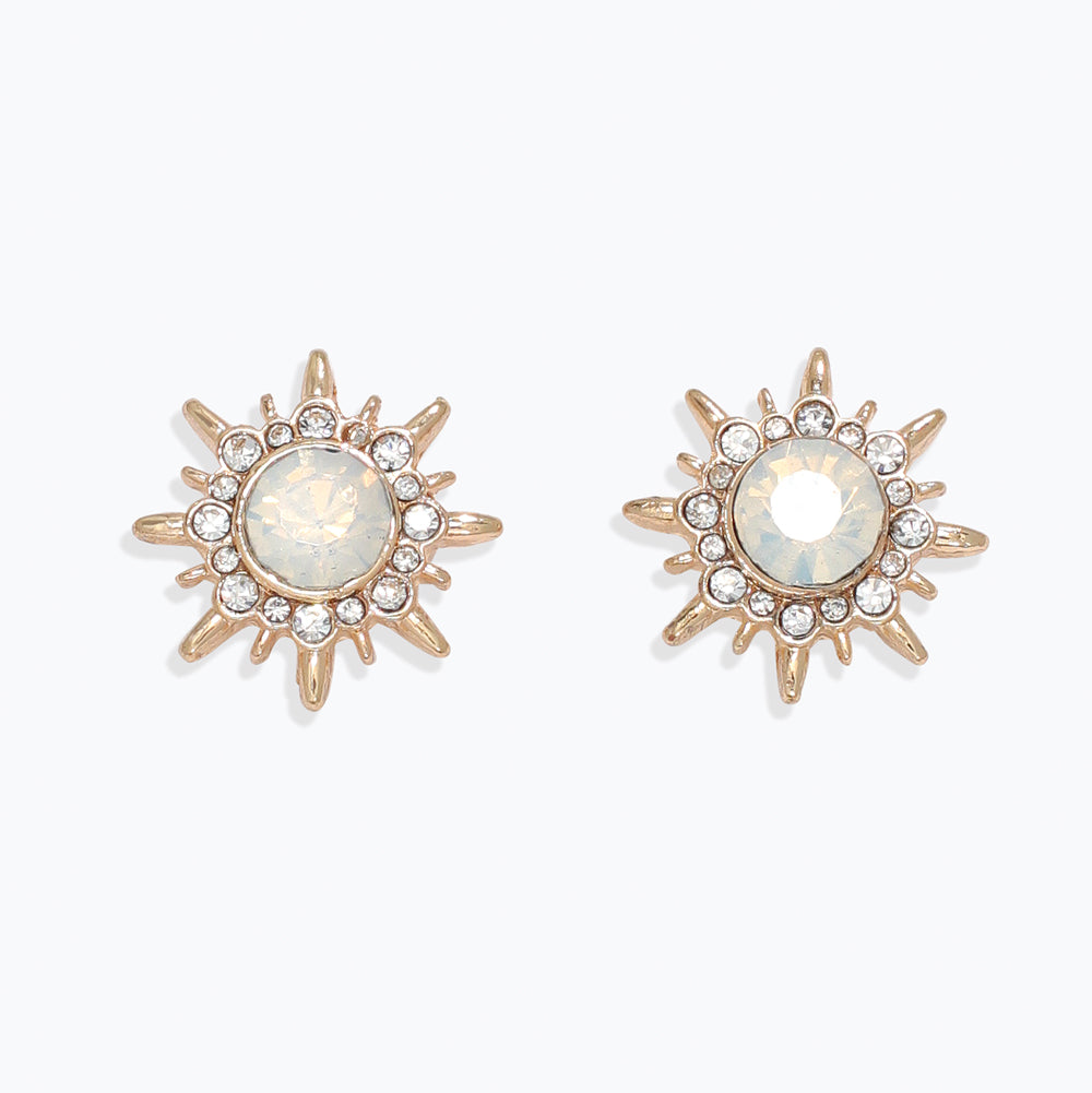 PERIWINKLE GOLD BURST CRYSTALS EARRINGS