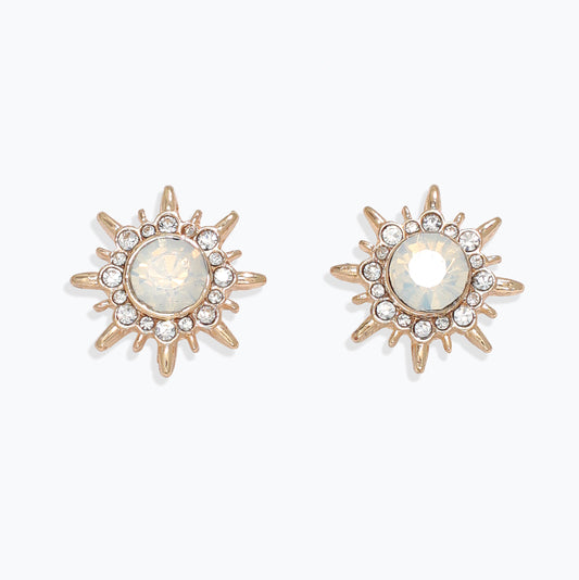 PERIWINKLE GOLD BURST CRYSTALS EARRINGS