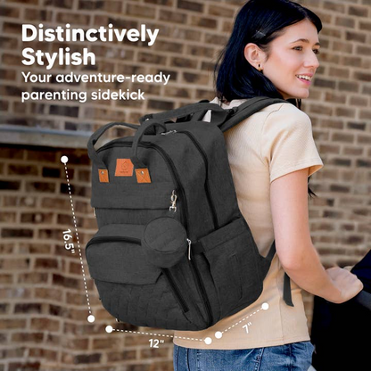 KEABABIES ROVE DIAPER BACKPACK - CHARCOAL