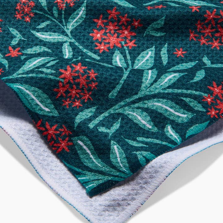 GEOMETRY HOLIDAY BLOOMS TEA TOWEL