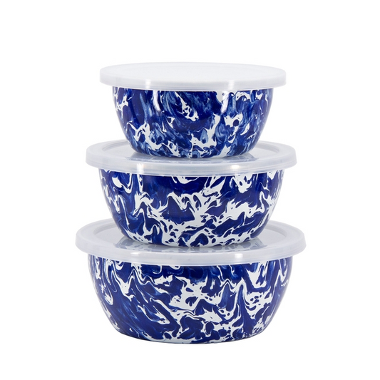 COBALT SWIRL NESTING BOWLS