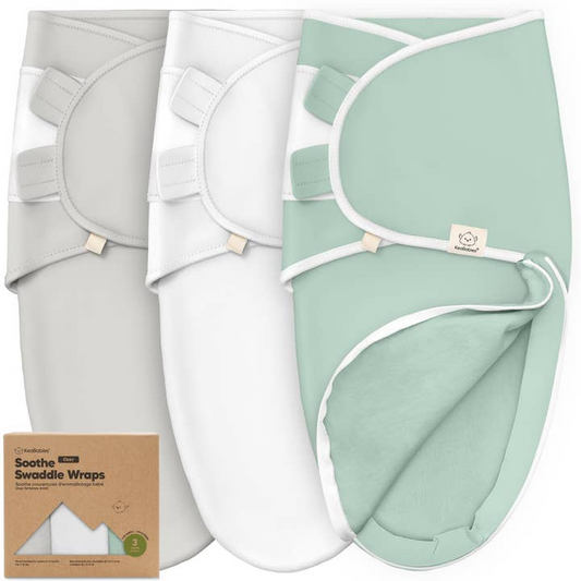 3 PACK SOOTHE ZIPPY BABY SWADDLES 0-3 MONTHS